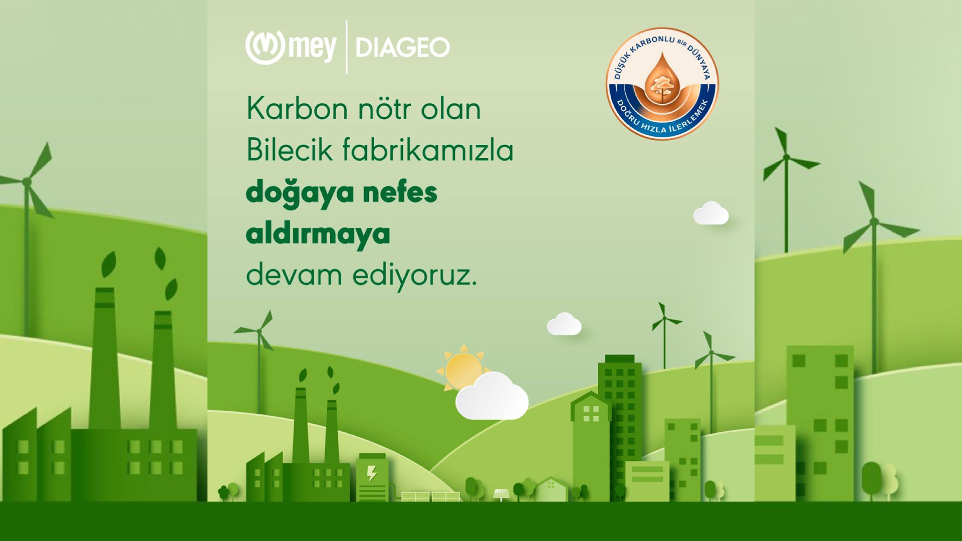 Mey|Diageo’dan sektöründe bir ilk: Bilecik fabrikası artık karbon nötr